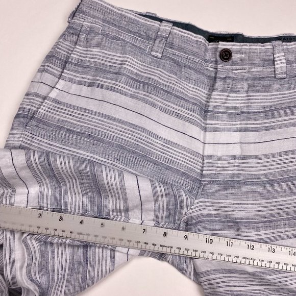 J.CREW Stanton 100% Linen Shorts Mens 32 Gray White - Picture 12 of 12